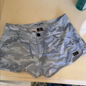 Pelagic Women's Blue Camo Athletic Shorts